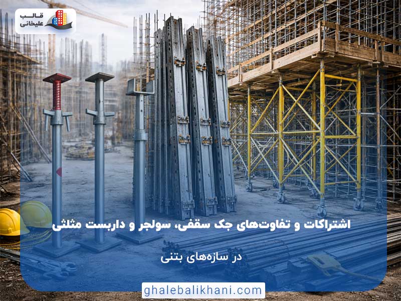 اشتراکات و تفاوتهای جک سقفی، سولجر و داربست مثلثی